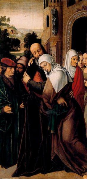 The Embrace Of St. Joachim And St. Anna by Ambrosius Benson Oil Painting Reproductions