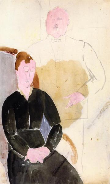 A Couple by Amedeo Modigliani
