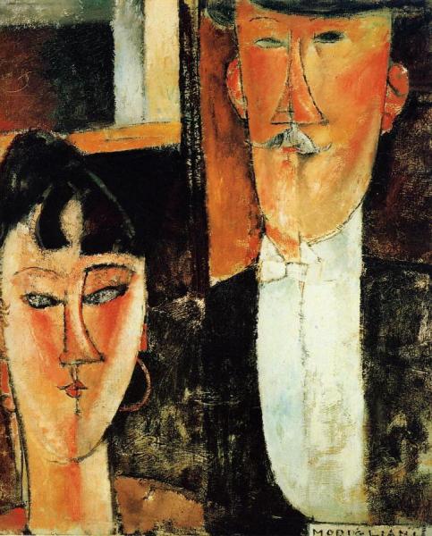 Bride And Groom by Amedeo Modigliani