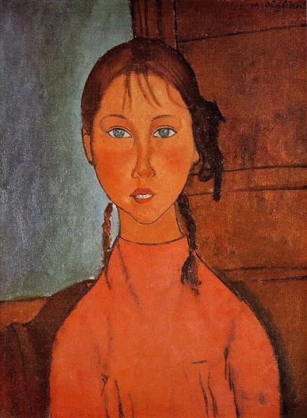 Girl With Pigtails by Amedeo Modigliani