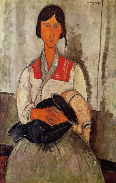 Gypsy Woman With Baby by Amedeo Modigliani