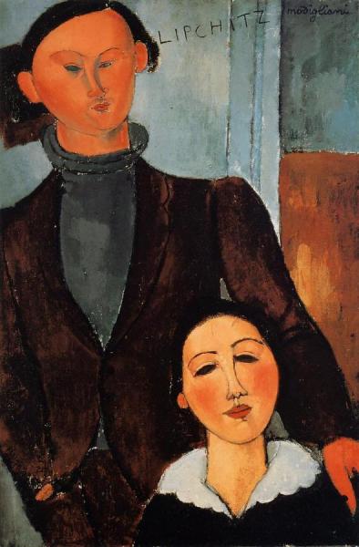 Jacques And Berthe Lipchitz by Amedeo Modigliani
