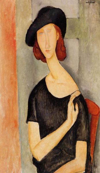 Jeanne Hebuterne In A Hat by Amedeo Modigliani