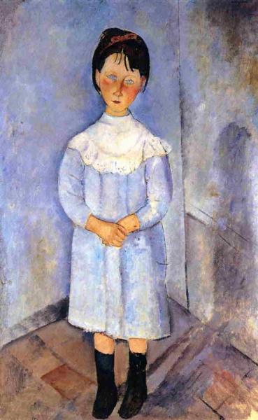 Little Girl In Blue by Amedeo Modigliani
