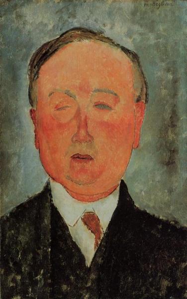 Man In A Monocle Named Bidou by Amedeo Modigliani