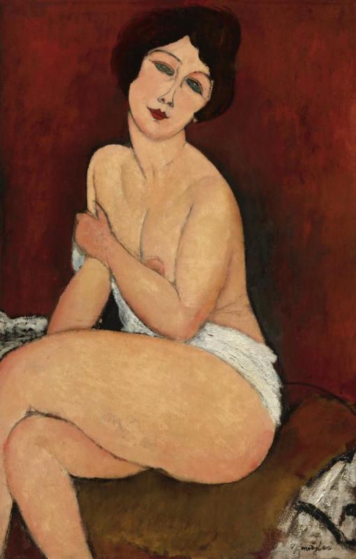 Nu Assis Sur Un Divan by Amedeo Modigliani