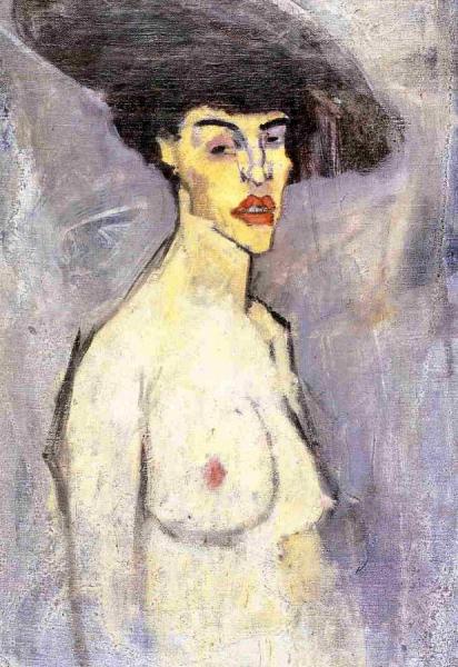 Nude With Hat by Amedeo Modigliani