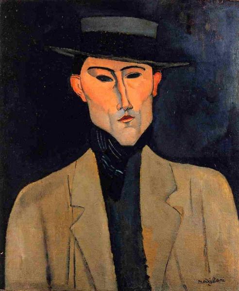 Portrait Of A Man With Hat by Amedeo Modigliani