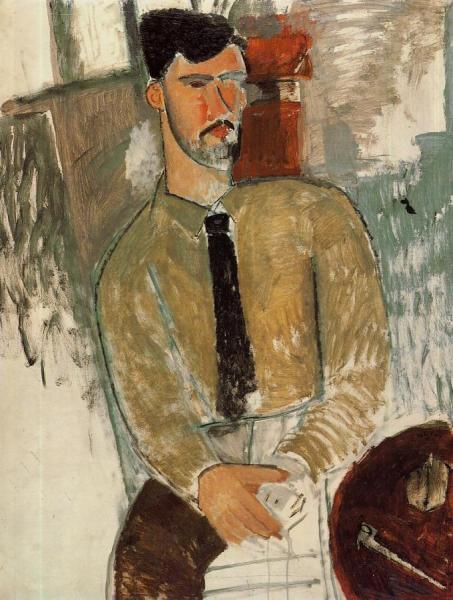 Portrait Of Henri Laurens by Amedeo Modigliani