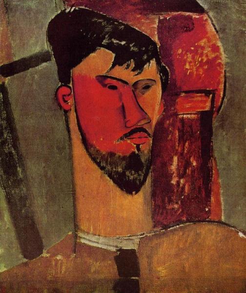 Portrait Of Henri Laurens by Amedeo Modigliani