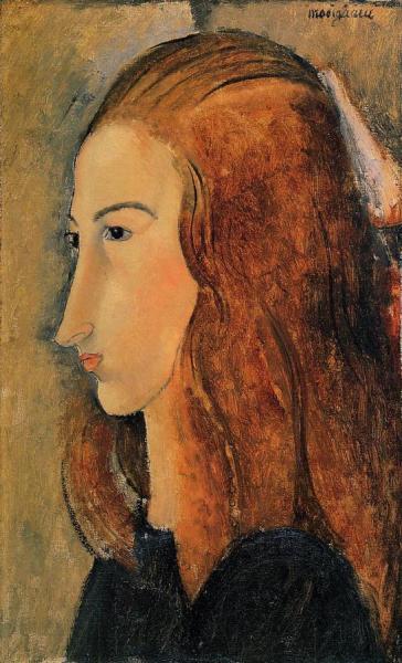 Portrait Of Jeanne Hebutern by Amedeo Modigliani