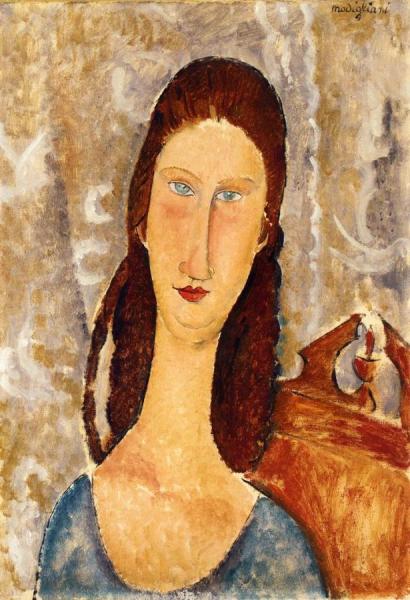 Portrait Of Jeanne Hebuterne by Amedeo Modigliani