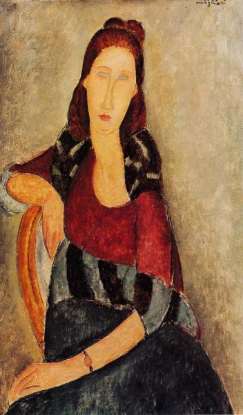 Portrait Of Jeanne Hebuterne by Amedeo Modigliani