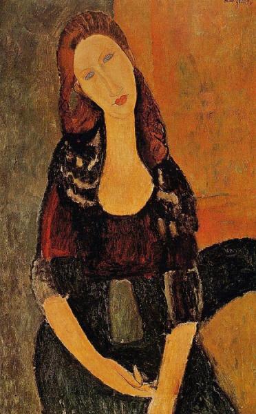Portrait Of Jeanne Hebuterne by Amedeo Modigliani