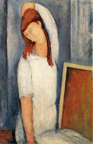 Portrait Of Jeanne Hebuterne, Left Arm Behind Her Head by Amedeo Modigliani