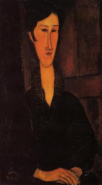 Portrait Of Madame Zborowska by Amedeo Modigliani