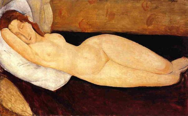 Amedeo Modigliani Reclining Nude, Head Resting On Right Arm