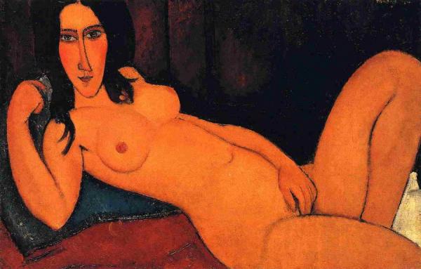 Reclining Nude With Loose Hair by Amedeo Modigliani