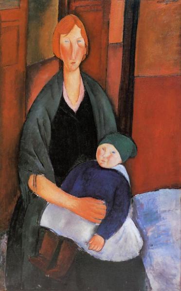 Seated Woman With Child by Amedeo Modigliani