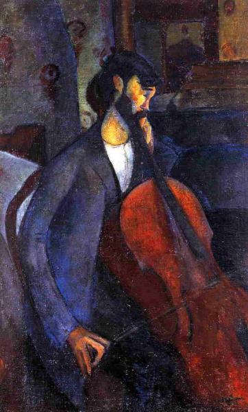 The Cellist by Amedeo Modigliani