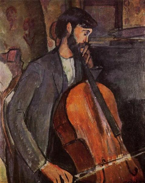 The Cellist by Amedeo Modigliani