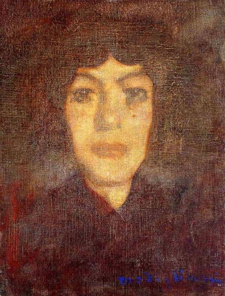 Woman's Head With Beauty Spot by Amedeo Modigliani