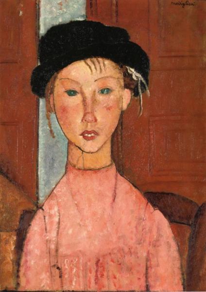 Young Girl In Beret by Amedeo Modigliani