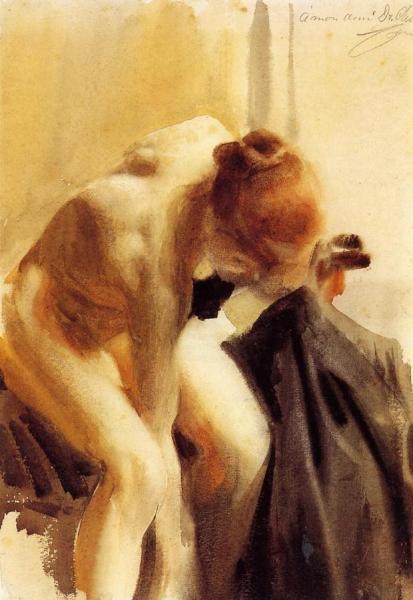 A Female Nude by Anders Zorn