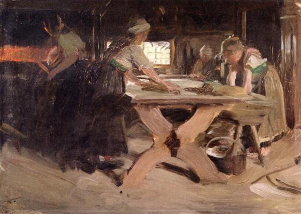 Baking Bread (study) by Anders Zorn Oil Painting Reproductions