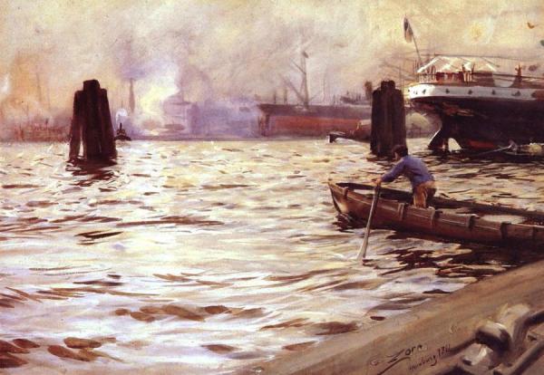 Hamburg Harbour by Anders Zorn