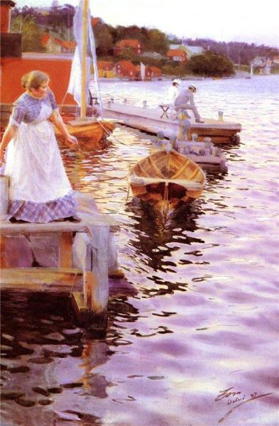 In The Twilight by Anders Zorn