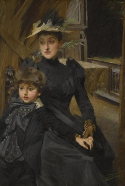 Mrs. Weguelin And Her Son by Anders Zorn