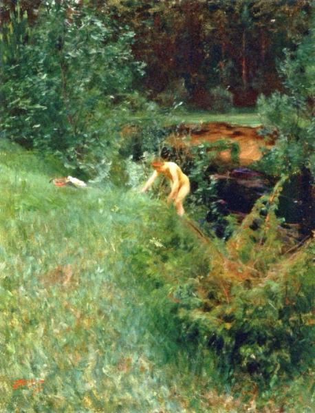 Anders Zorn Nude On An Embankment