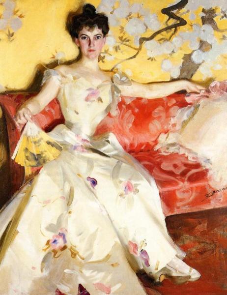 Portrait Of Elizabeth Sherman Cameron by Anders Zorn