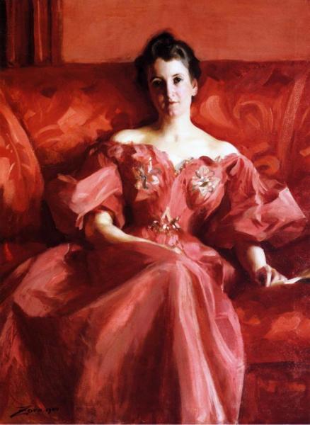 Anders Zorn Portrait Of Mrs. Howe (nee Deering)