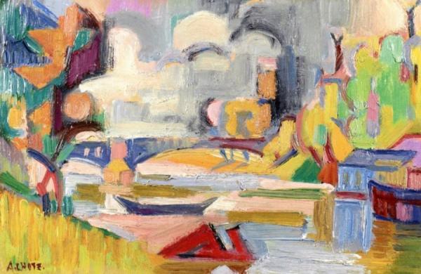 Banks Of The River (oil Sketch) by André Lhote