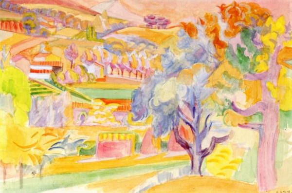 La Drome Landscape by André Lhote