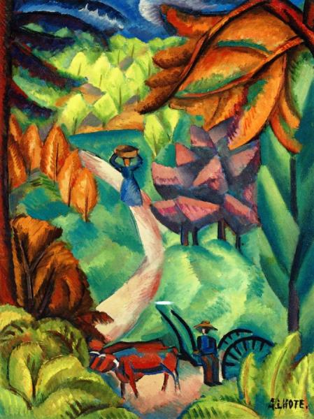 Landscape With Ox Cart by André Lhote