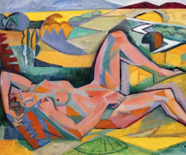 Reclining Female Nude by André Lhote