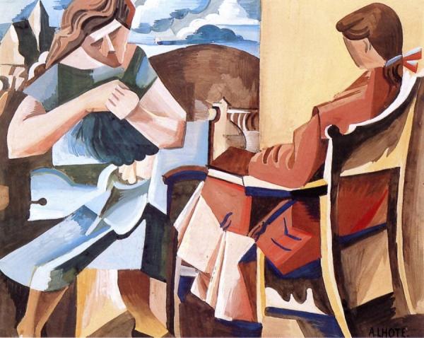 Two Women Reading by André Lhote