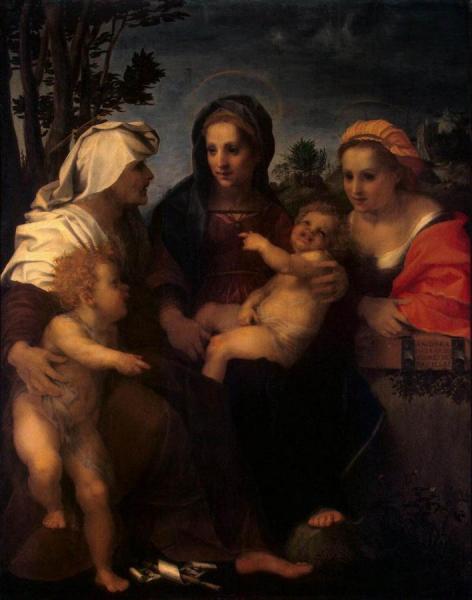 Andrea Del Sarto Madonna And Child With Saints Catherine, Elizabeth And John The Baptist