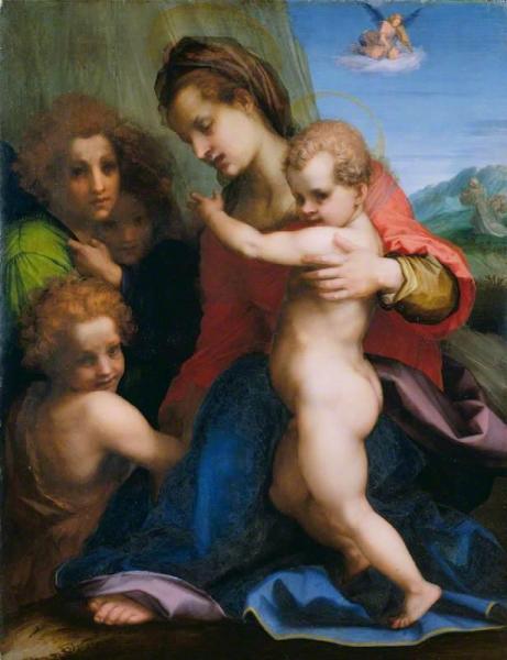 Andrea Del Sarto The Virgin And Child With The Infant Baptist