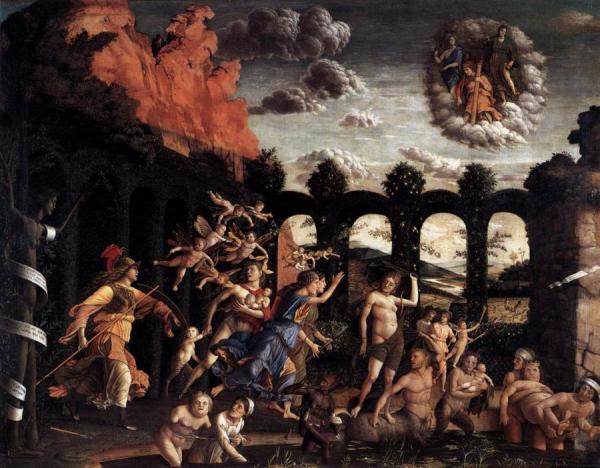 Pallas Expelling The Vices From The Garden Of Virtue by Andrea Mantegna Oil Painting Reproductions