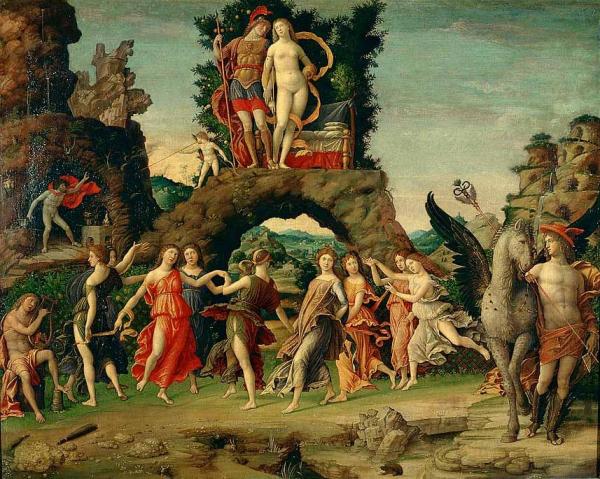 Parnassus by Andrea Mantegna