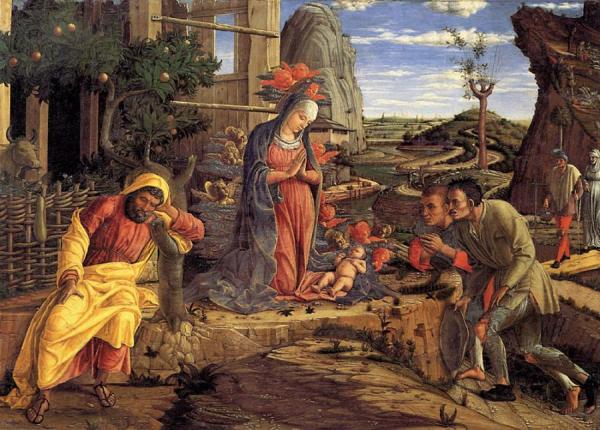 The Adoration Of The Shepherds by Andrea Mantegna