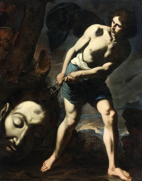 David With The Head Of Goliath by Andrea Vaccaro
