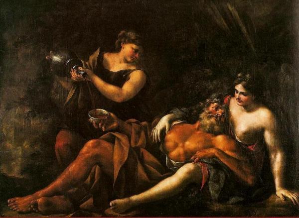 Loth Et Ses Filles by Andrea Vaccaro