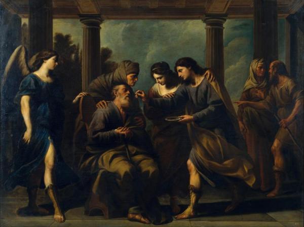 Tobias Heals His Blind Father by Andrea Vaccaro