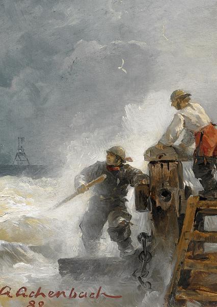 At The Pier (an Der Mole) by Andreas Achenbach