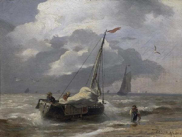 Fishermen Returning by Andreas Achenbach